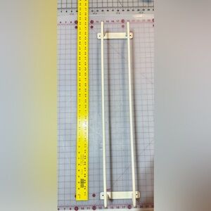 White wall mounted bathroom towel rack 30x 6.5